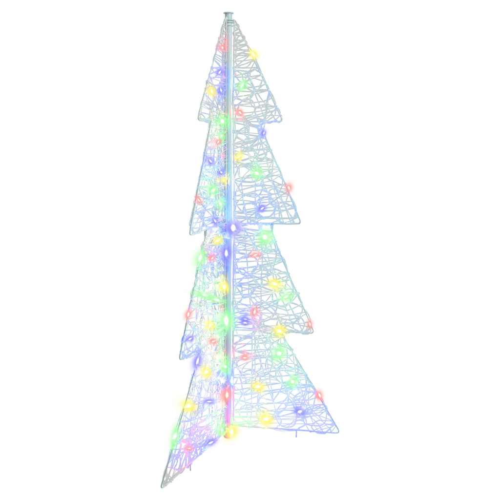 Albero di Natale 100 LED Multicolore 120 cm Acrilico