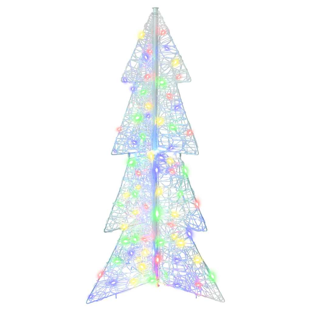 Albero di Natale 100 LED Multicolore 120 cm Acrilico