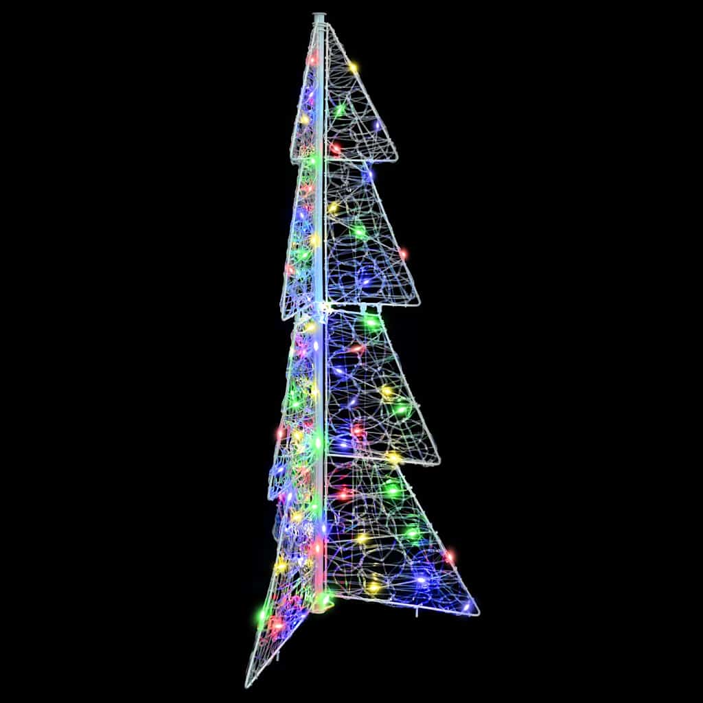 Albero di Natale 100 LED Multicolore 120 cm Acrilico