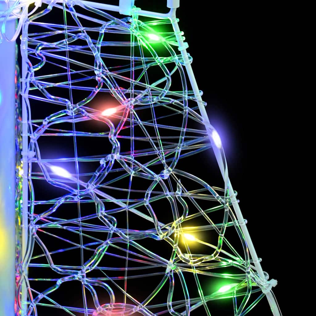 Albero di Natale 100 LED Multicolore 120 cm Acrilico