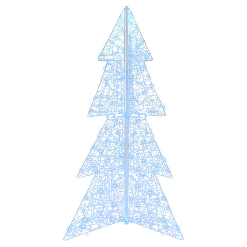 Albero di Natale 160 LED Bianco Freddo 150 cm Acrilico