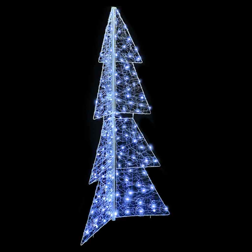 Albero di Natale 160 LED Bianco Freddo 150 cm Acrilico