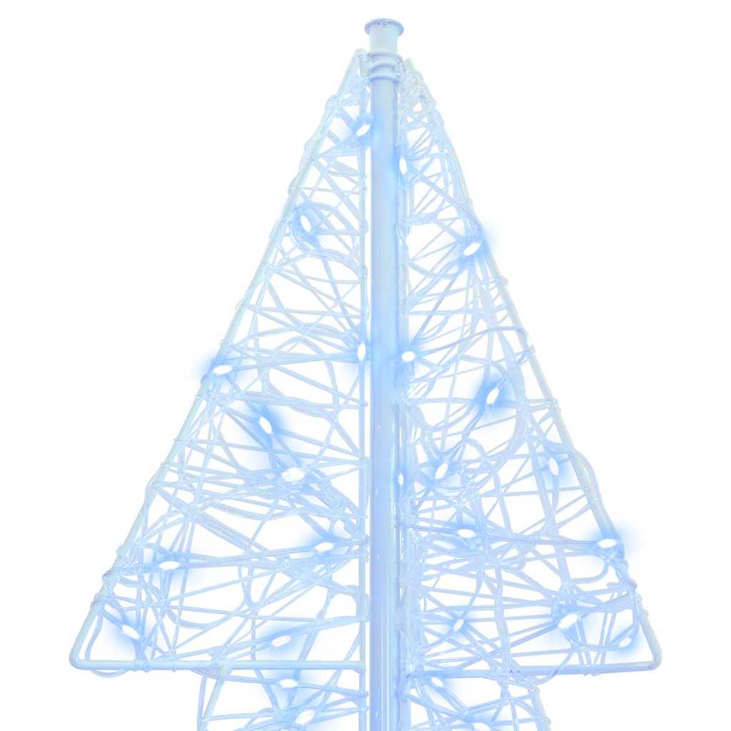 Albero di Natale 160 LED Bianco Freddo 150 cm Acrilico
