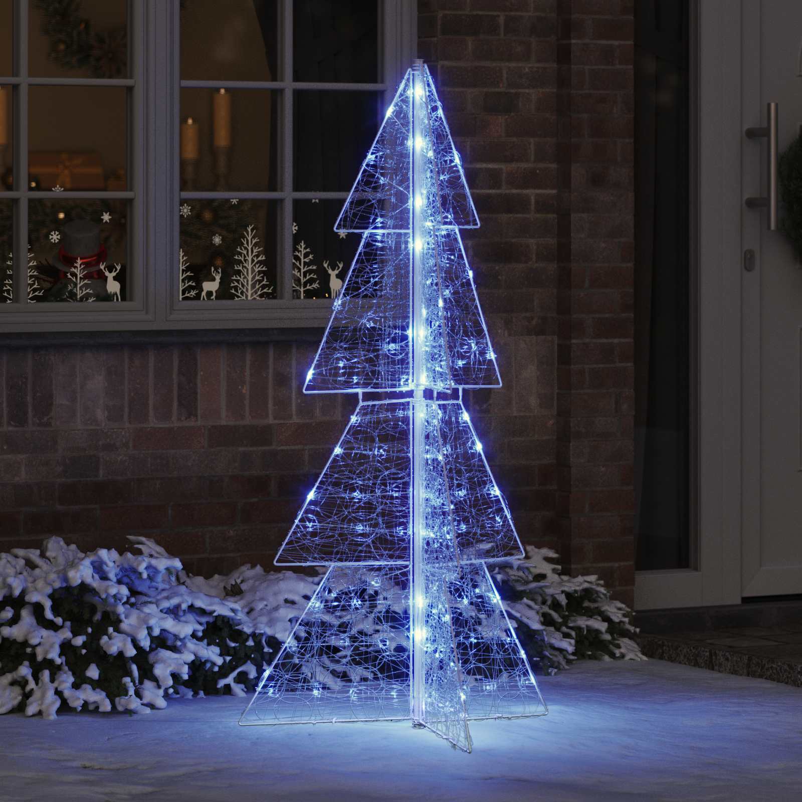 Albero di Natale 160 LED Blu 150 cm Acrilico