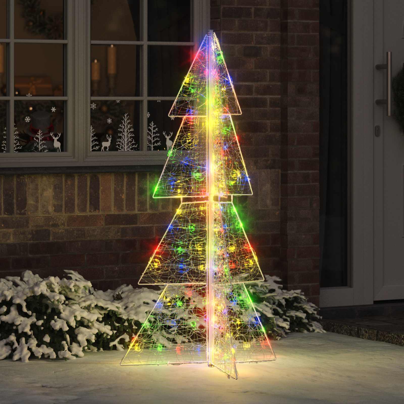 Albero di Natale 160 LED Multicolore 150 cm Acrilico