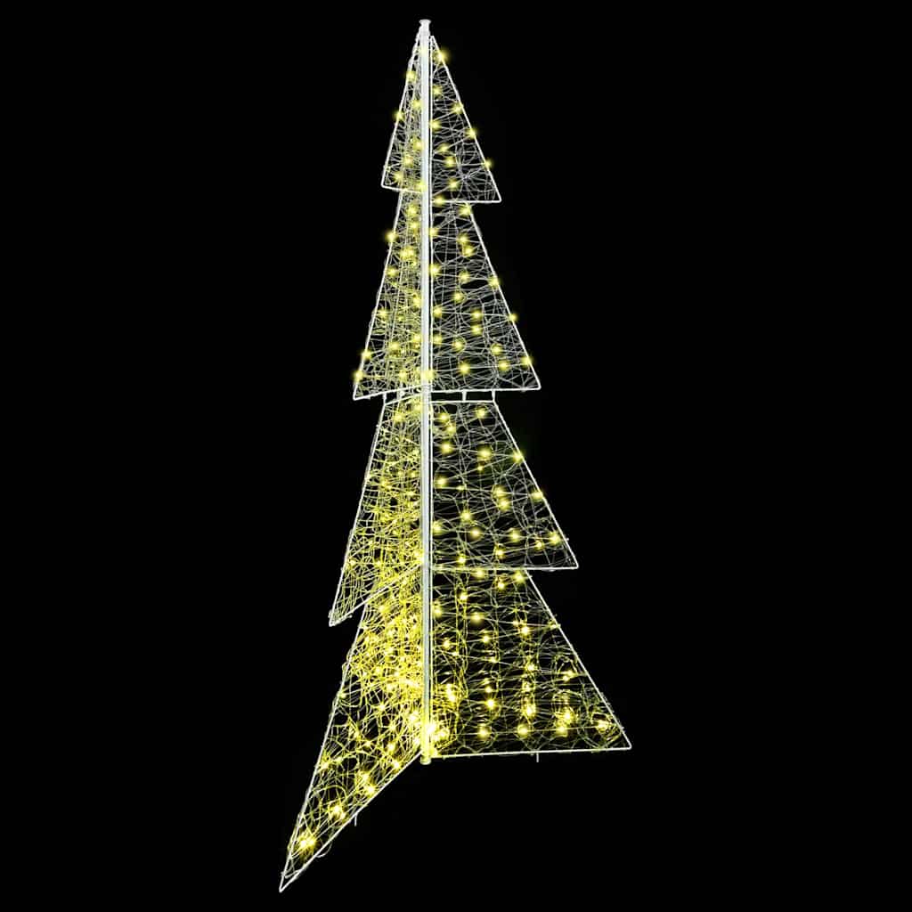Albero di Natale 240 LED Bianco caldo 180 cm Acrilico