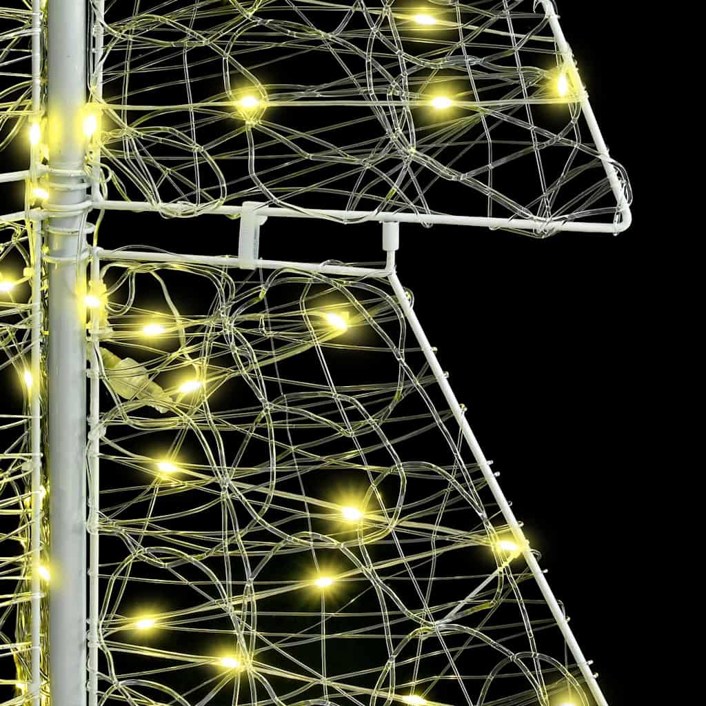 Albero di Natale 240 LED Bianco caldo 180 cm Acrilico