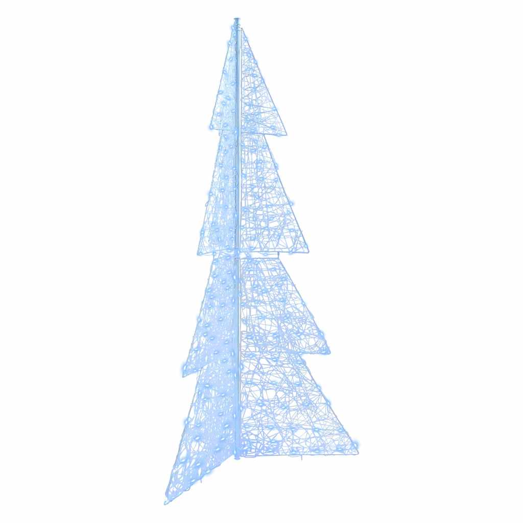 Albero di Natale 240 LED Bianco Freddo 180 cm Acrilico