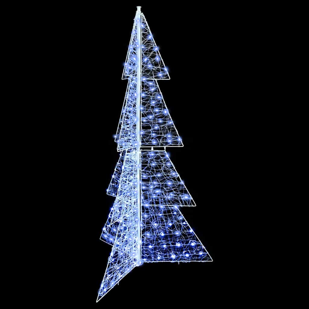 Albero di Natale 240 LED Bianco Freddo 180 cm Acrilico
