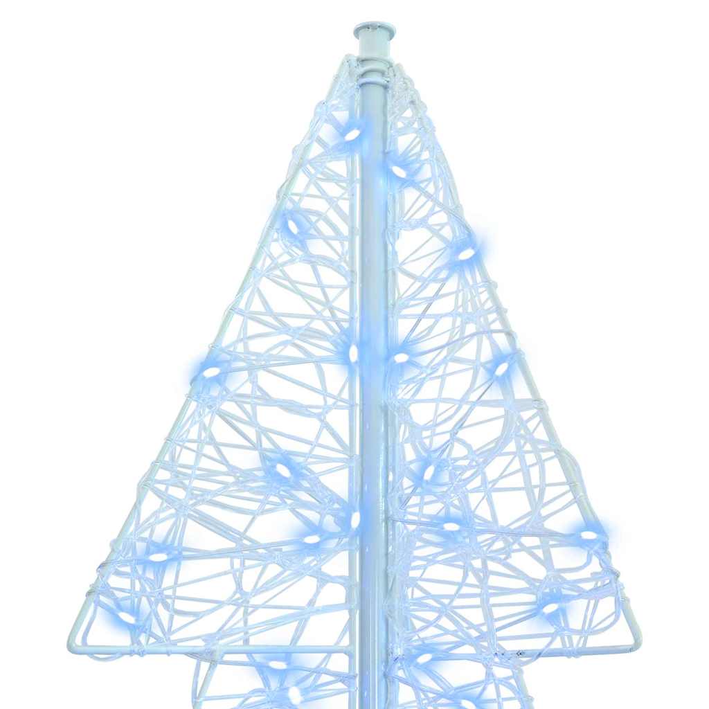 Albero di Natale 240 LED Bianco Freddo 180 cm Acrilico