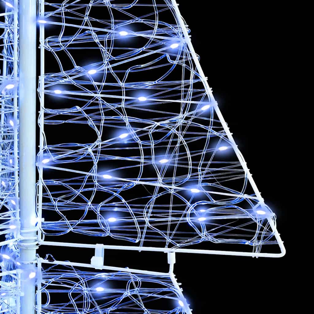Albero di Natale 240 LED Bianco Freddo 180 cm Acrilico