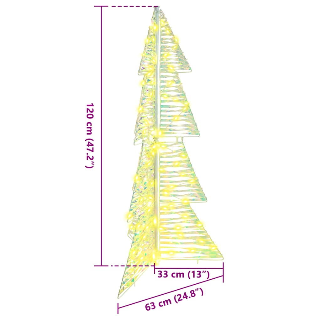 Albero di Natale 100 LED Bianco caldo 120 cm PET