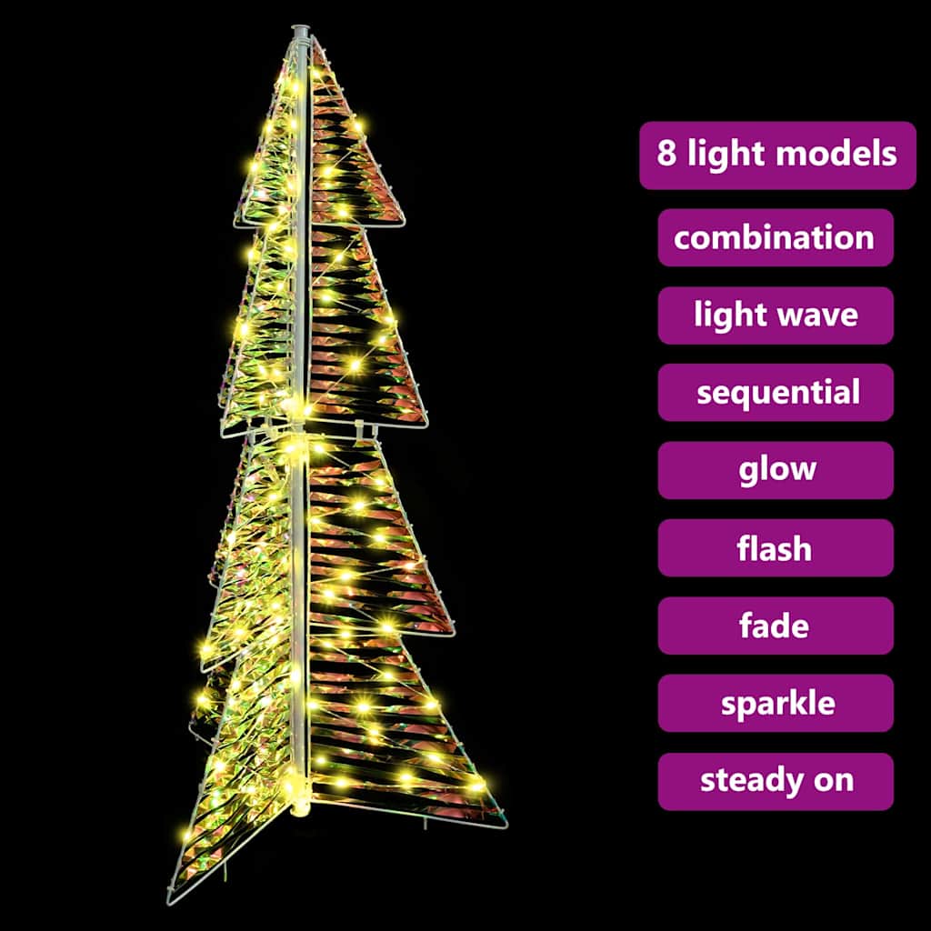Albero di Natale 100 LED Bianco caldo 120 cm PET