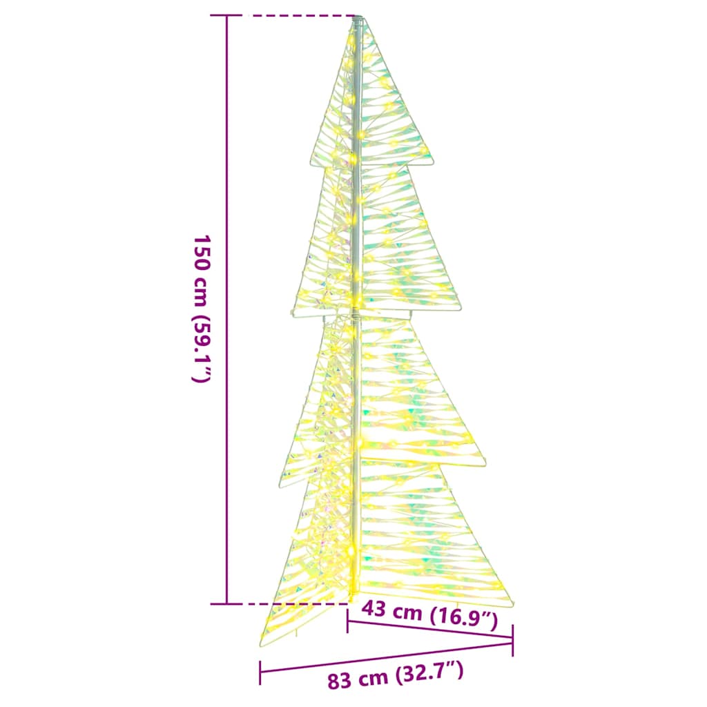 Albero di Natale 160 LED Bianco caldo 150 cm PET