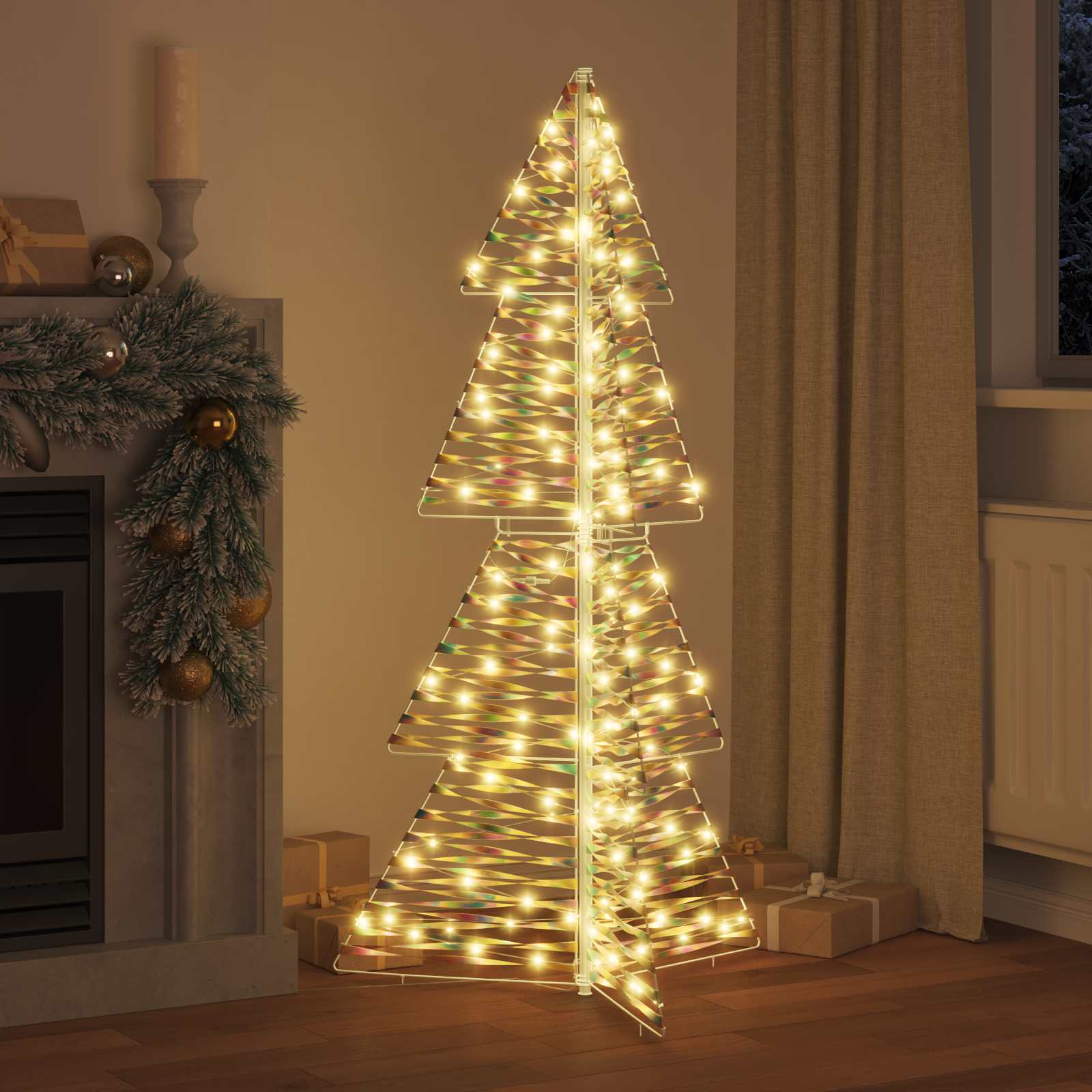 Albero di Natale 160 LED Bianco caldo 150 cm PET