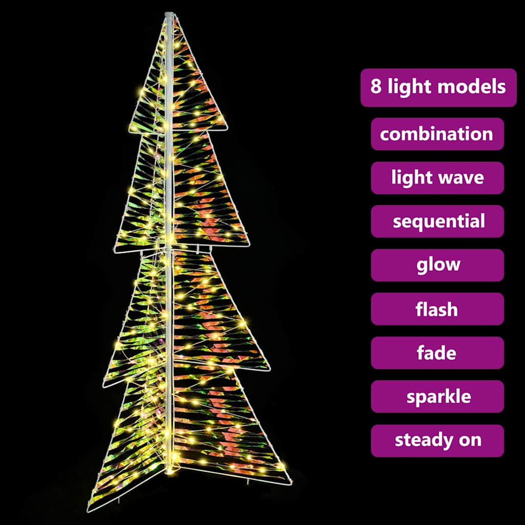 Albero di Natale 160 LED Bianco caldo 150 cm PET