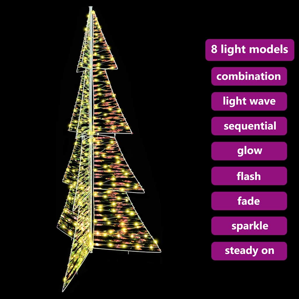 Albero di Natale 240 LED Bianco caldo 180 cm PET