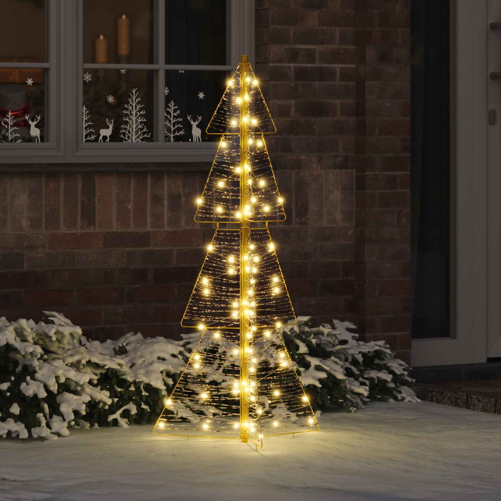 Albero di Natale 100 LED Bianco caldo 120 cm PET
