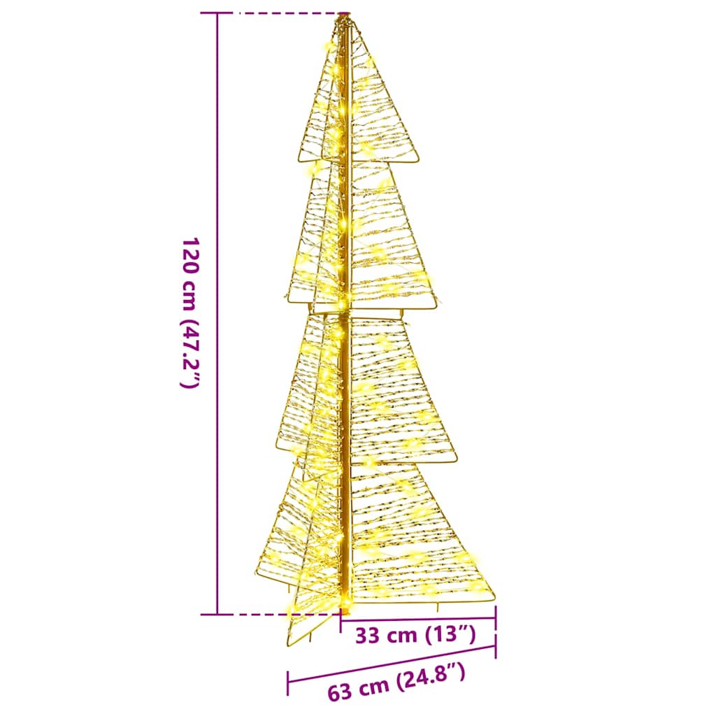 Albero di Natale 100 LED Bianco caldo 120 cm PET