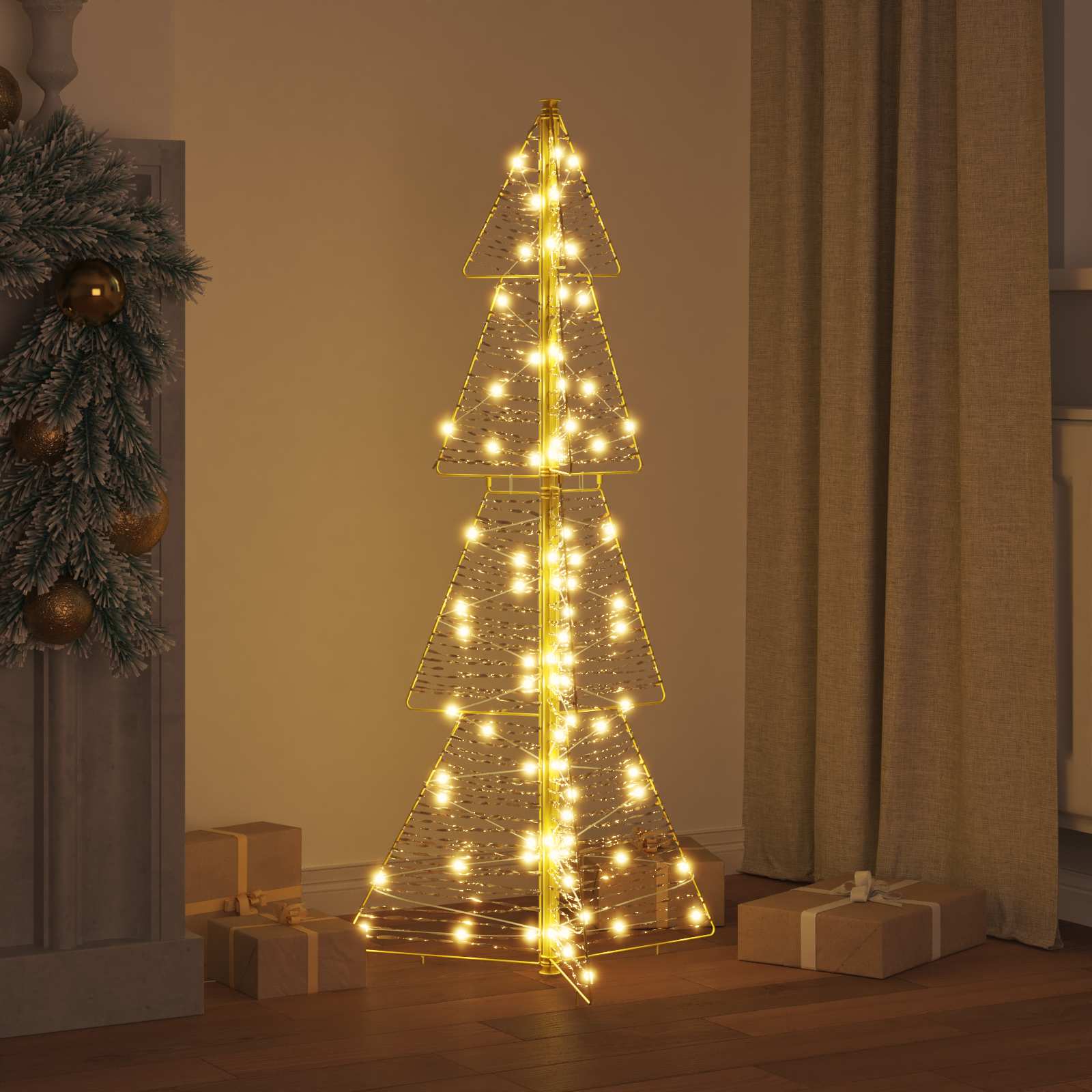 Albero di Natale 100 LED Bianco caldo 120 cm PET