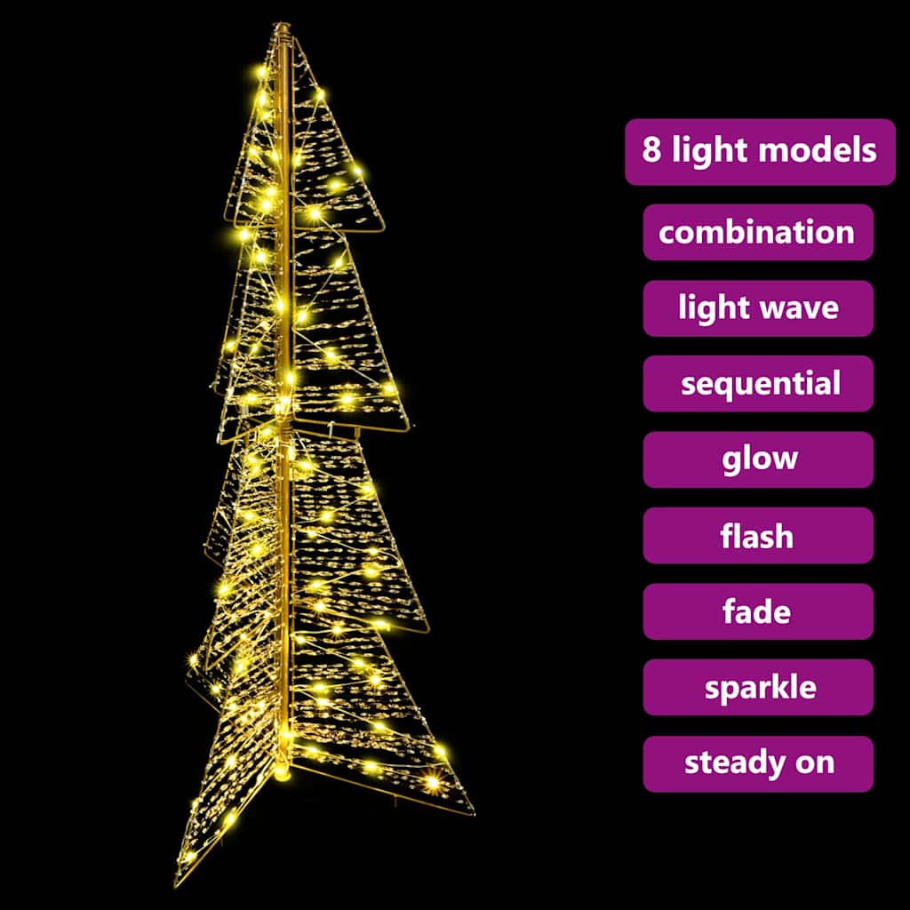 Albero di Natale 100 LED Bianco caldo 120 cm PET