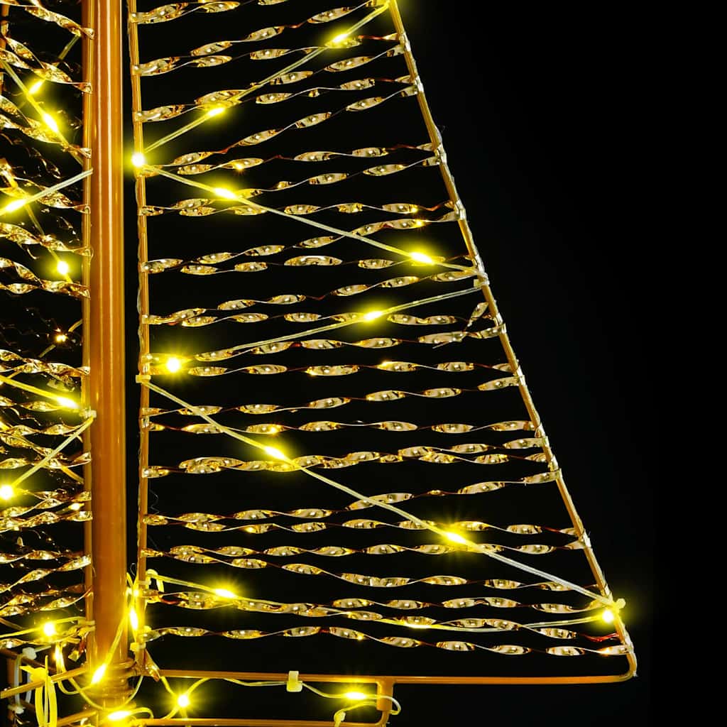Albero di Natale 160 LED Bianco caldo 150 cm PET