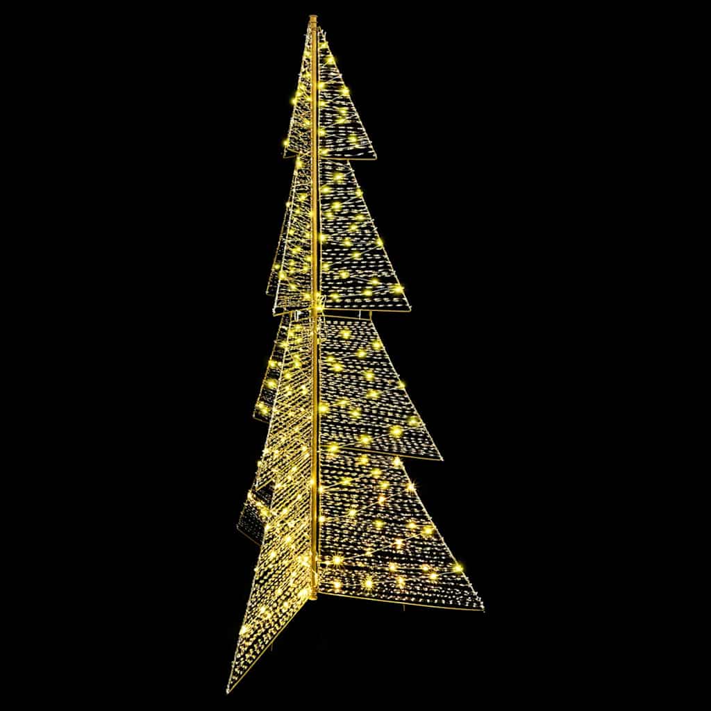 Albero di Natale 240 LED Bianco caldo 180 cm PET