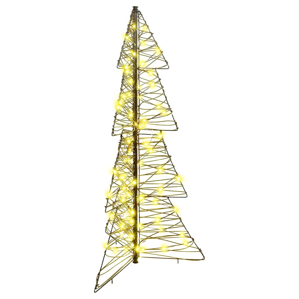 Albero di Natale 100 LED Bianco caldo 120 cm Rattan