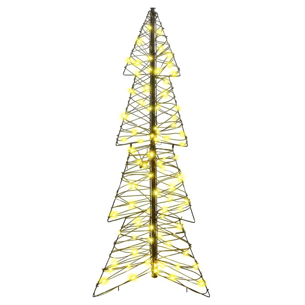 Albero di Natale 100 LED Bianco caldo 120 cm Rattan