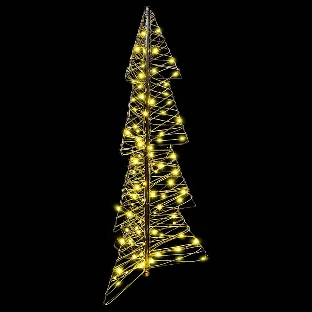 Albero di Natale 100 LED Bianco caldo 120 cm Rattan