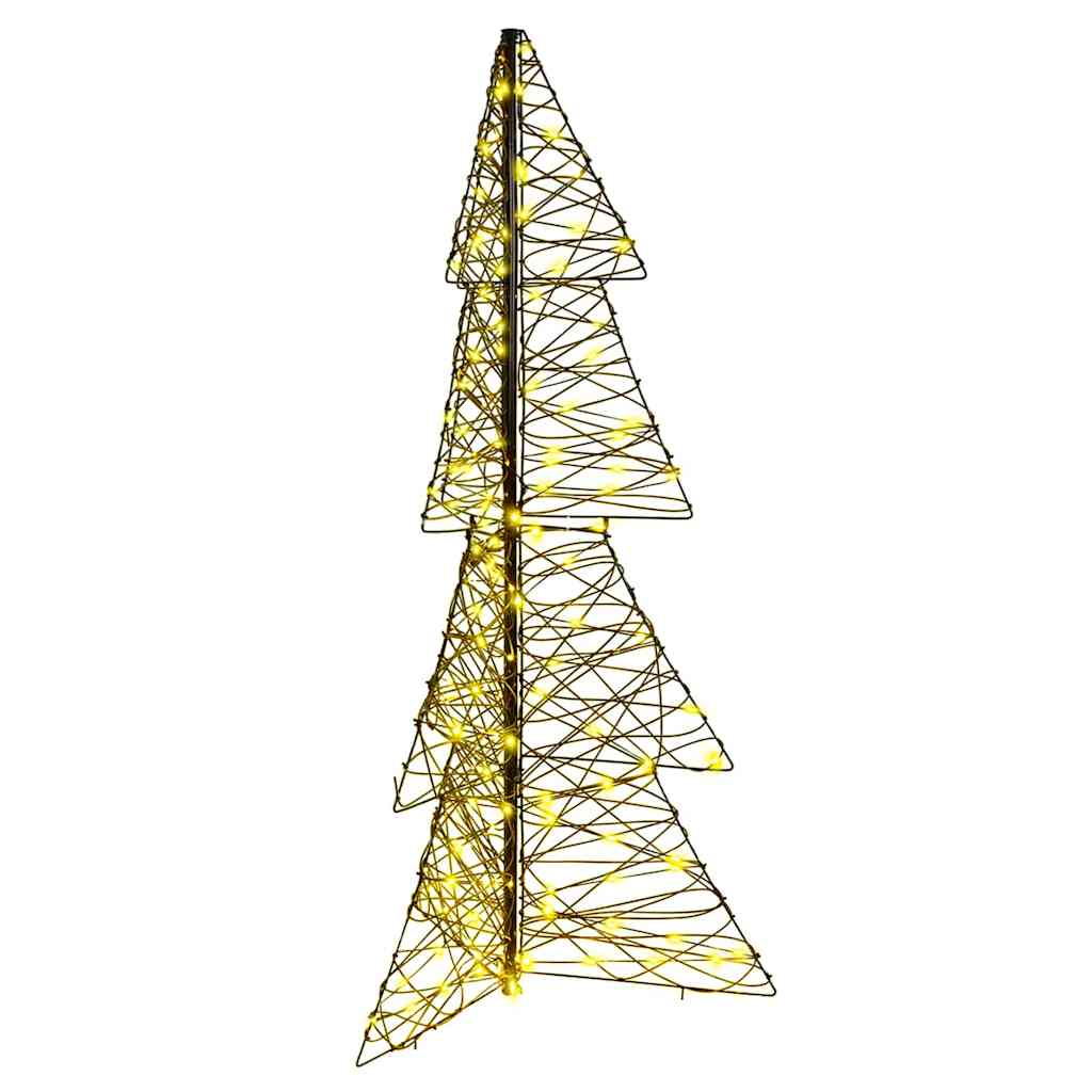 Albero di Natale 160 LED Bianco caldo 150 cm Rattan