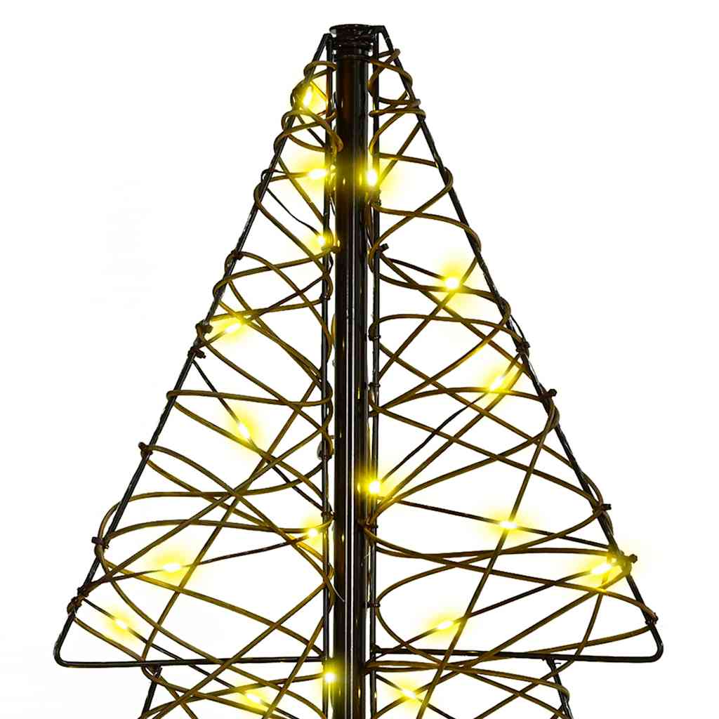 Albero di Natale 160 LED Bianco caldo 150 cm Rattan