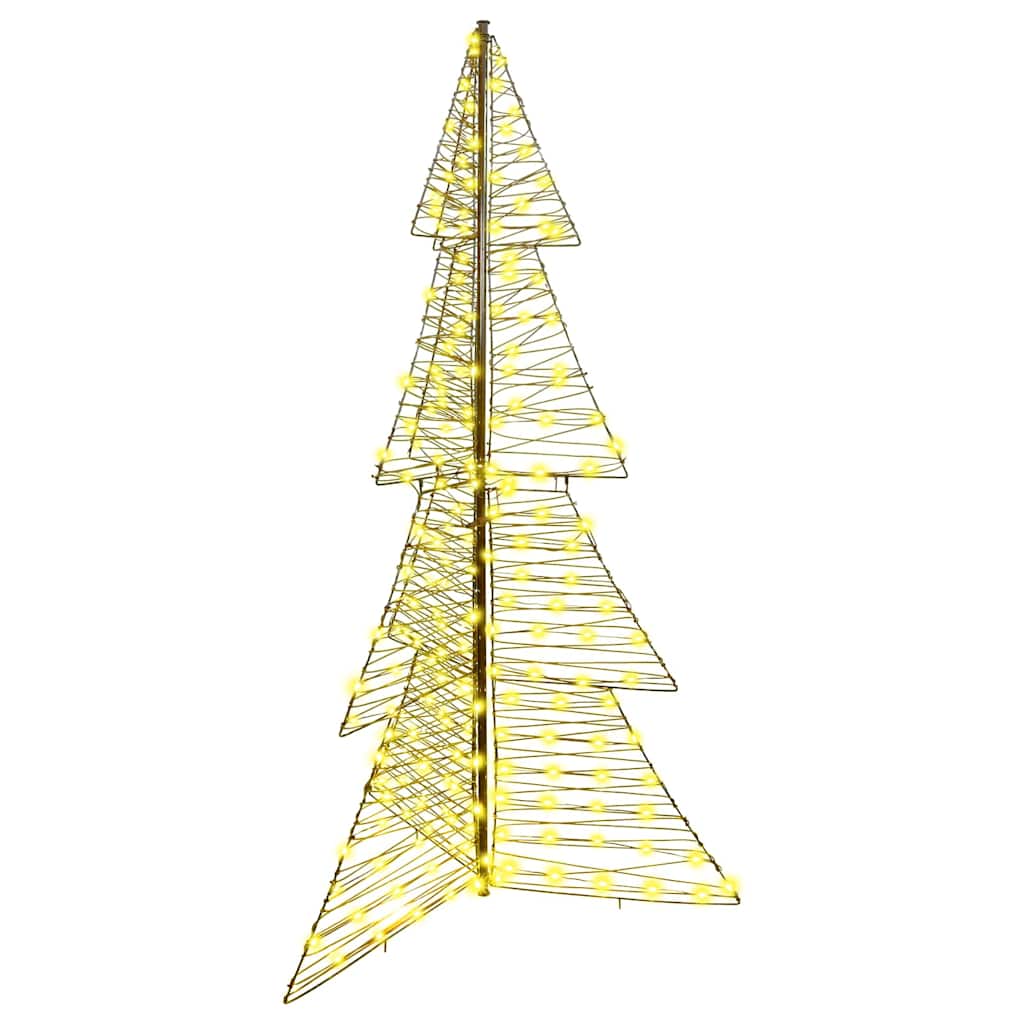 Albero di Natale 240 LED Bianco caldo 180 cm Rattan