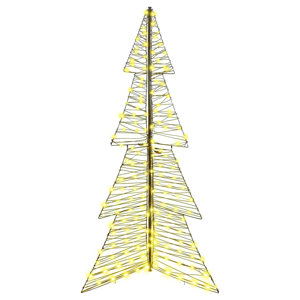 Albero di Natale 240 LED Bianco caldo 180 cm Rattan