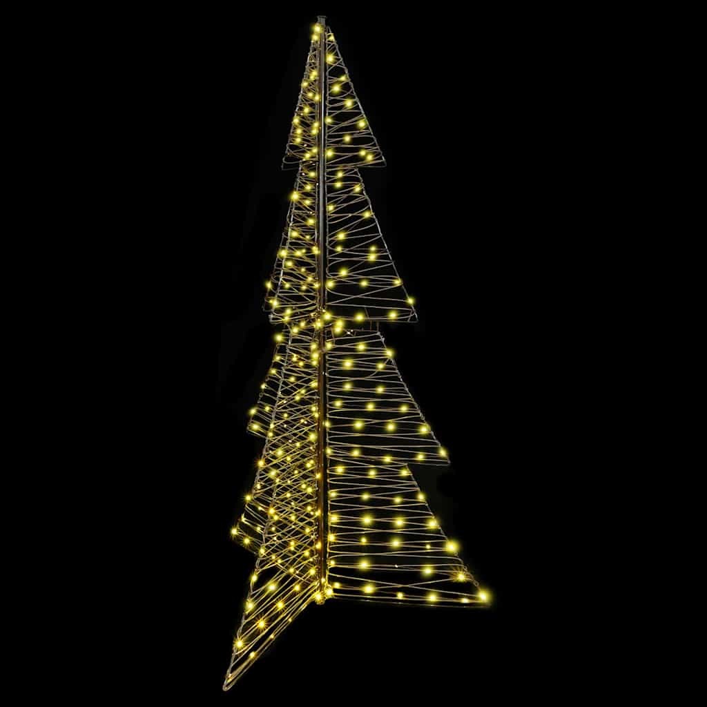 Albero di Natale 240 LED Bianco caldo 180 cm Rattan