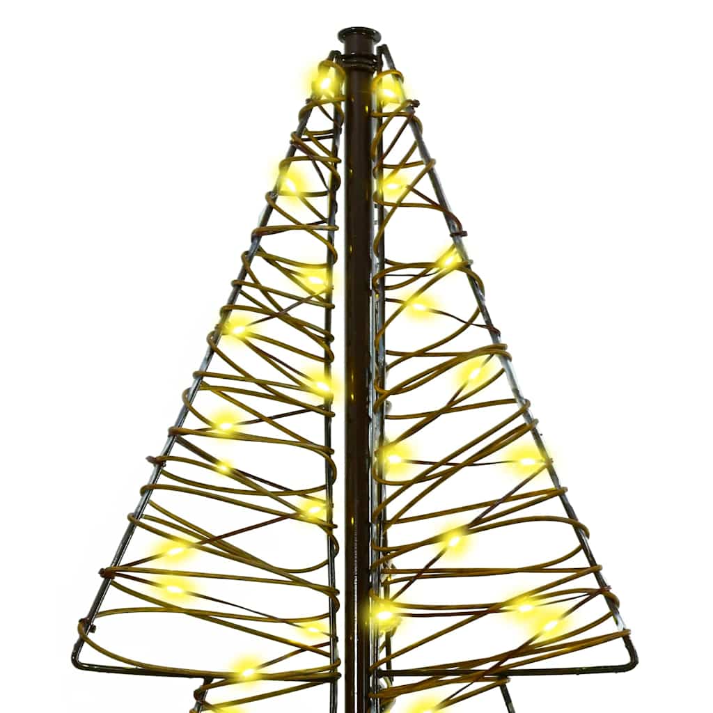 Albero di Natale 240 LED Bianco caldo 180 cm Rattan