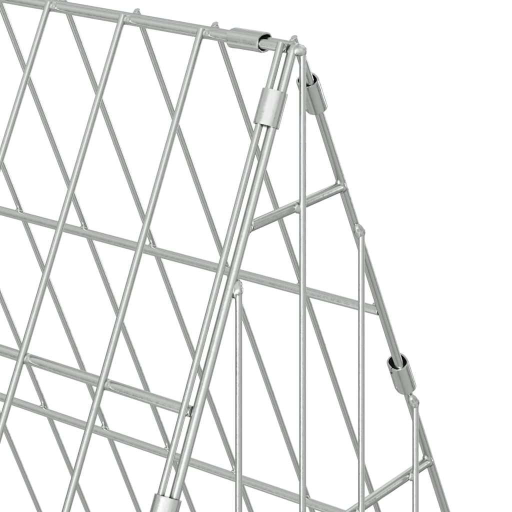 Gabbia per Conigli Argento 110 x 55 x 55 cm Acciaio zincato