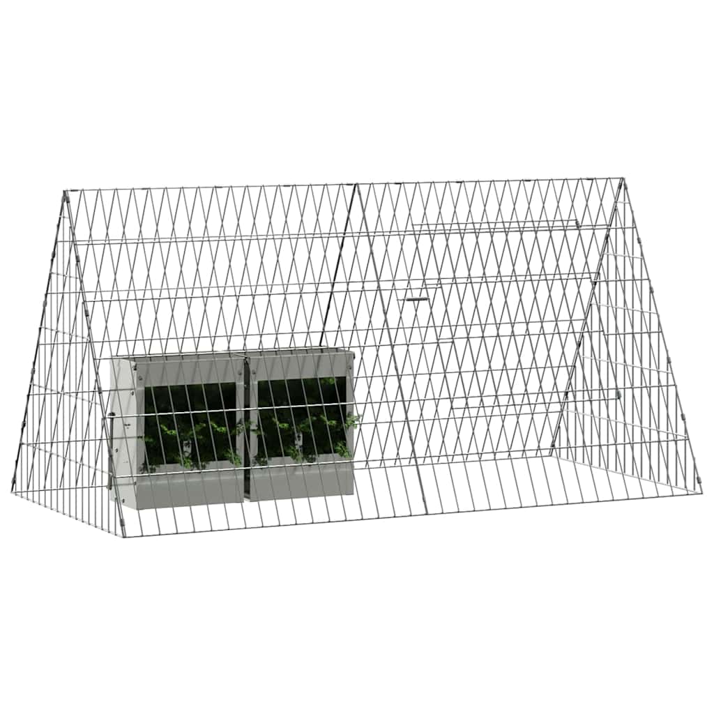 Gabbia per Conigli Argento 110 x 55 x 55 cm Acciaio zincato