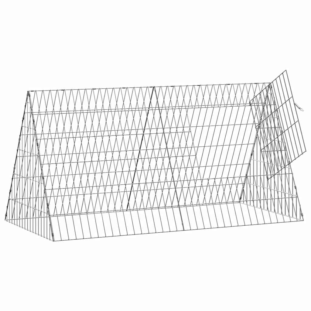 Gabbia per Conigli Argento 110 x 55 x 55 cm Acciaio zincato