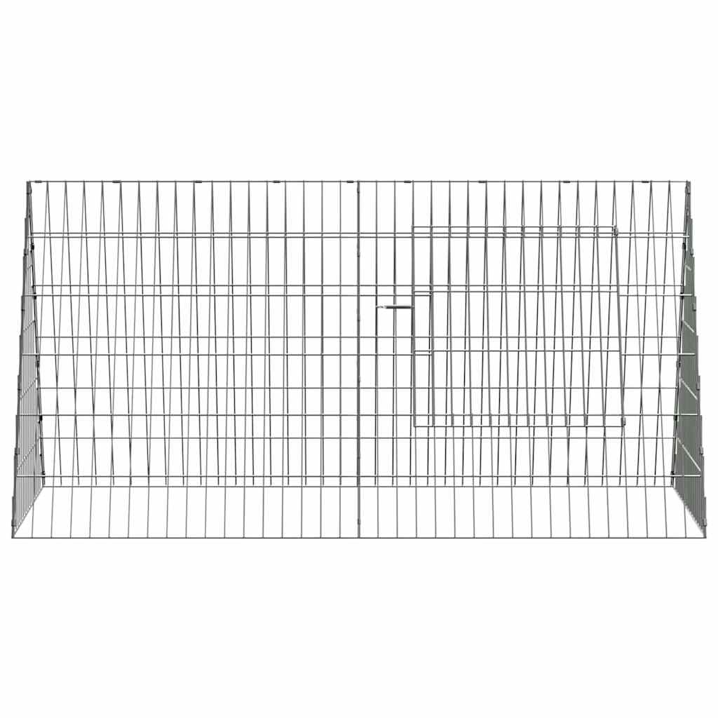 Gabbia per Conigli Argento 110 x 55 x 55 cm Acciaio zincato