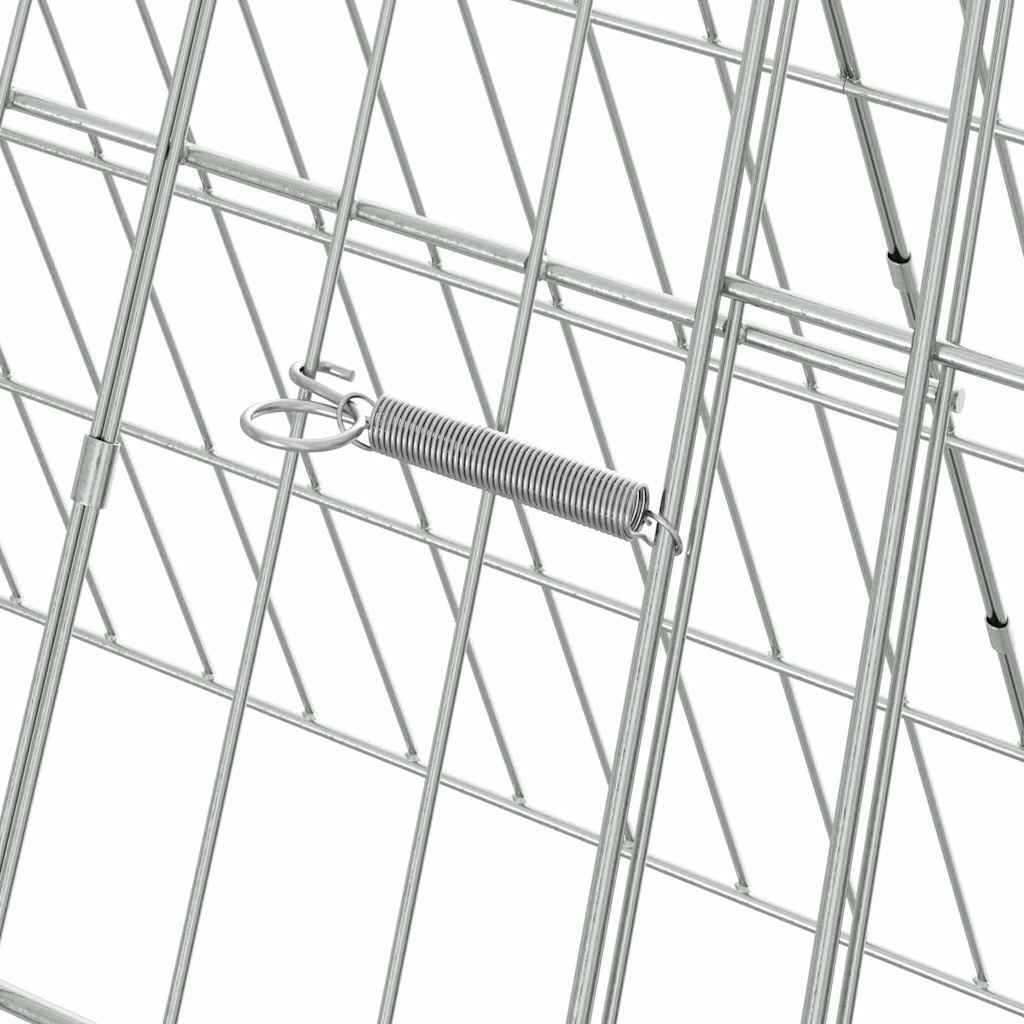 Gabbia per Conigli Argento 110 x 55 x 55 cm Acciaio zincato