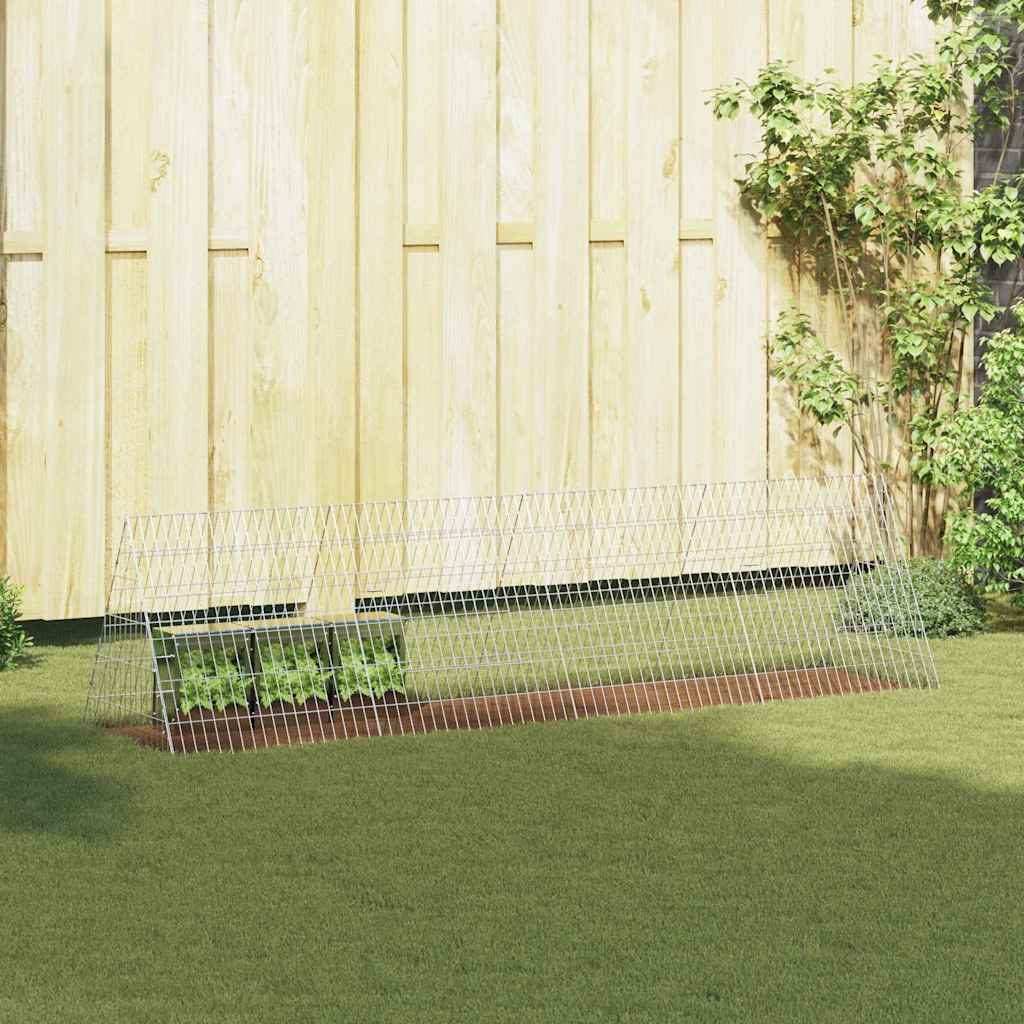 Gabbia per Conigli Argento 215 x 55 x 55 cm Acciaio zincato