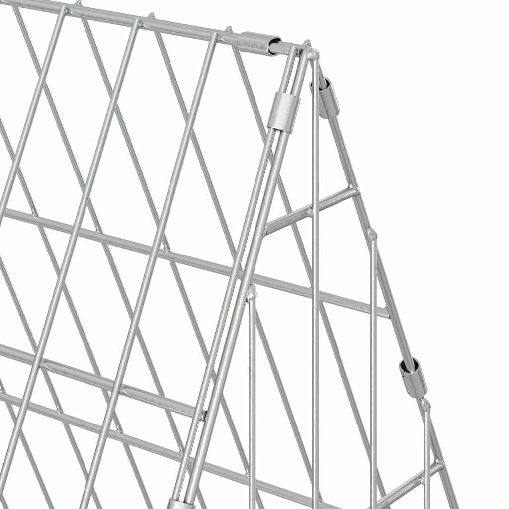 Gabbia per Conigli Argento 430 x 55 x 55 cm Acciaio zincato