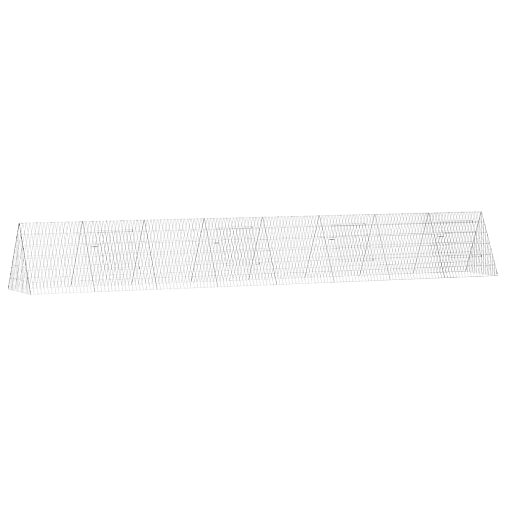 Gabbia per Conigli Argento 430 x 55 x 55 cm Acciaio zincato