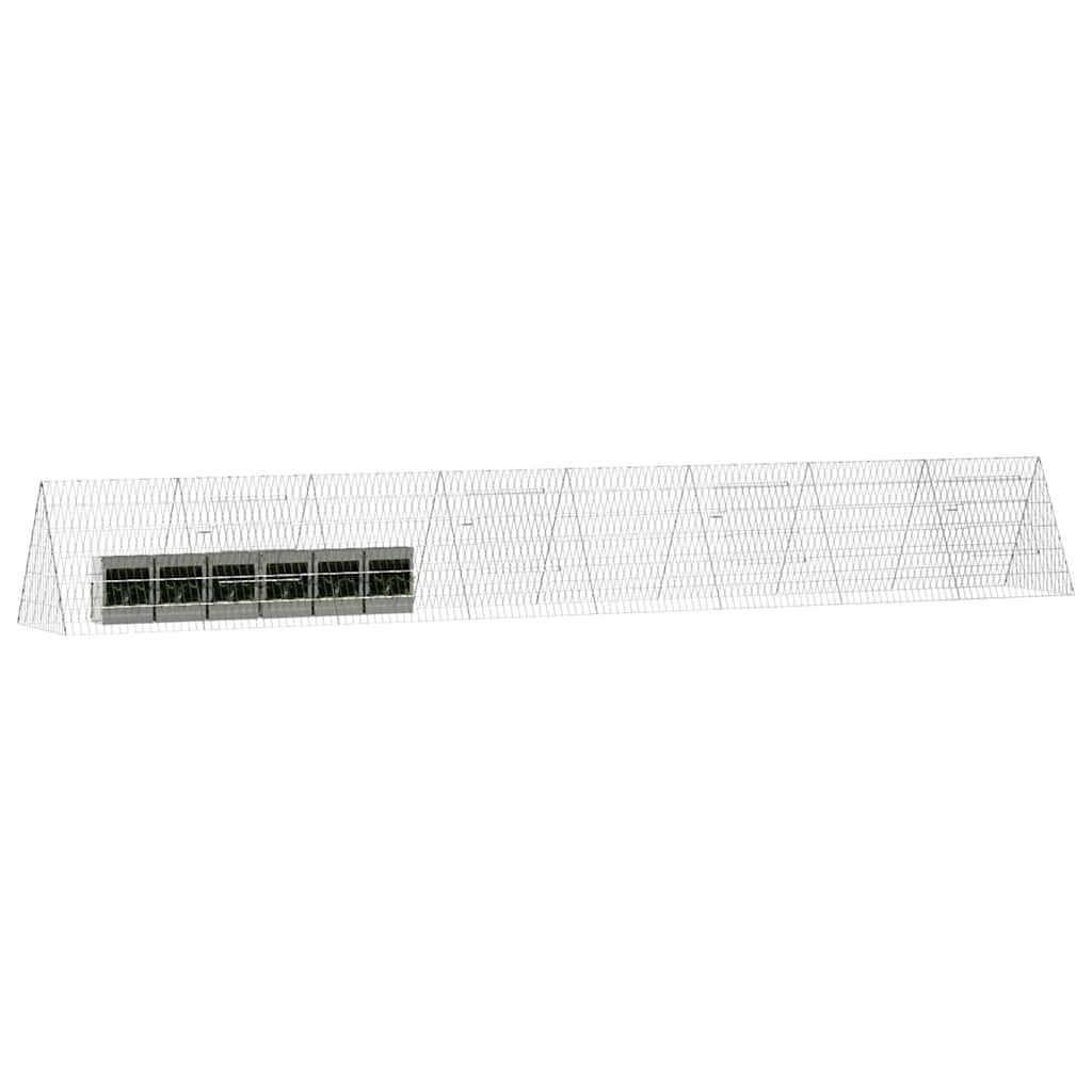 Gabbia per Conigli Argento 430 x 55 x 55 cm Acciaio zincato