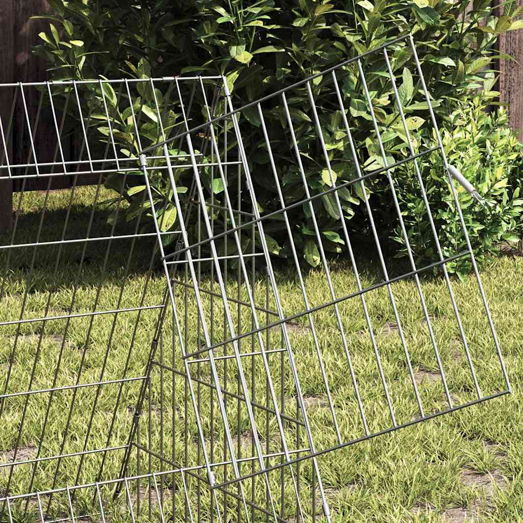 Gabbia per Conigli Argento 430 x 55 x 55 cm Acciaio zincato