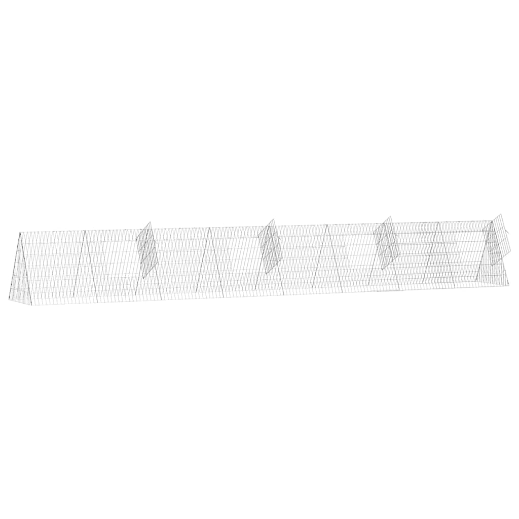 Gabbia per Conigli Argento 430 x 55 x 55 cm Acciaio zincato