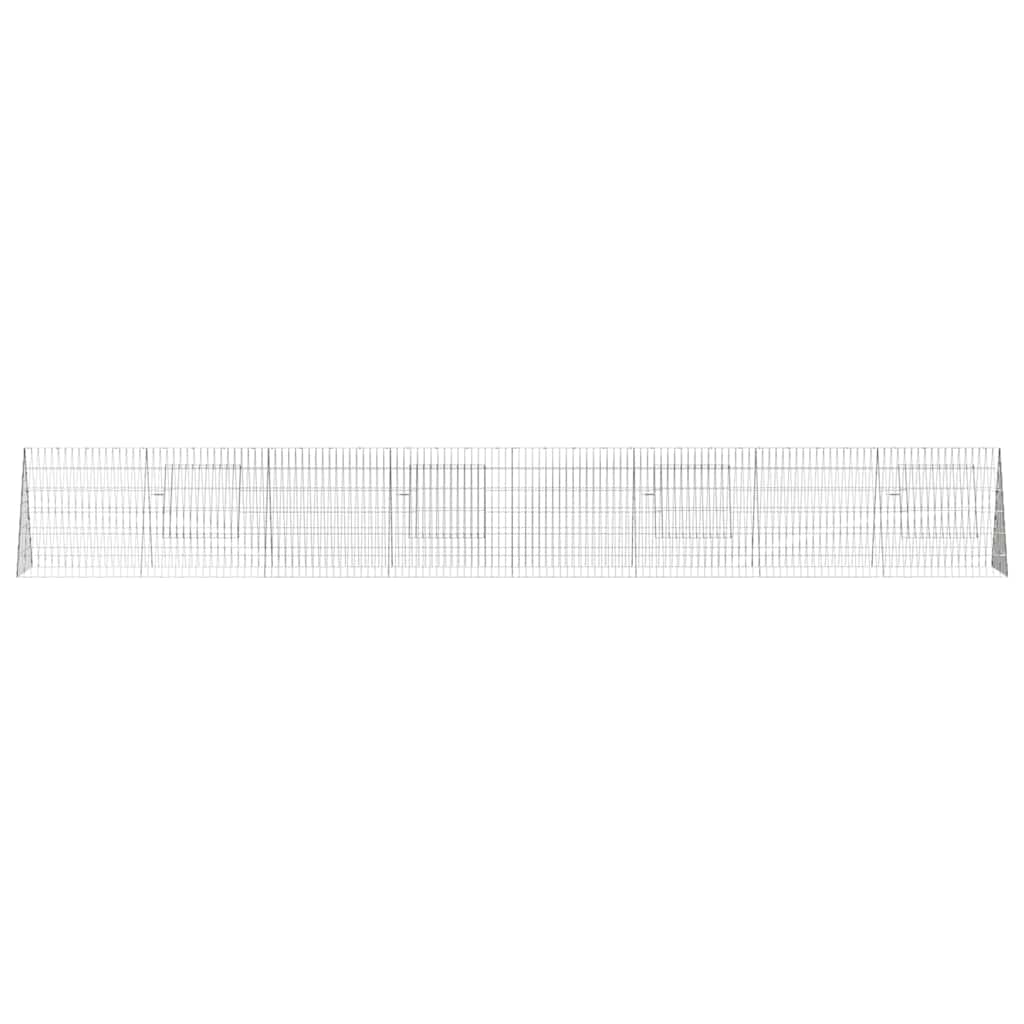 Gabbia per Conigli Argento 430 x 55 x 55 cm Acciaio zincato