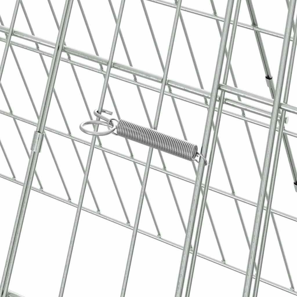 Gabbia per Conigli Argento 430 x 55 x 55 cm Acciaio zincato