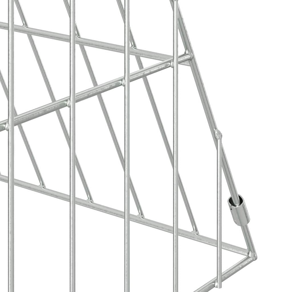 Gabbia per Conigli Argento 430 x 55 x 55 cm Acciaio zincato